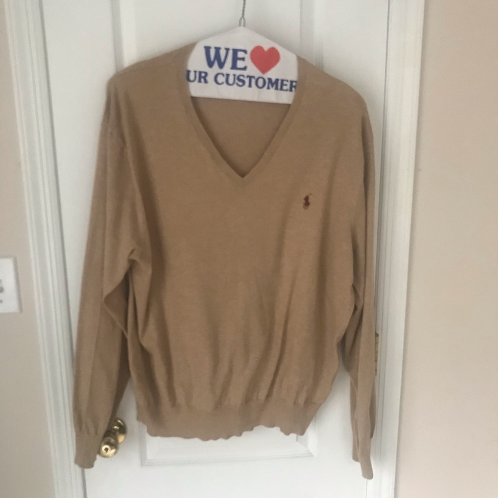 Men’s Polo Ralph Lauren beige sweater size L